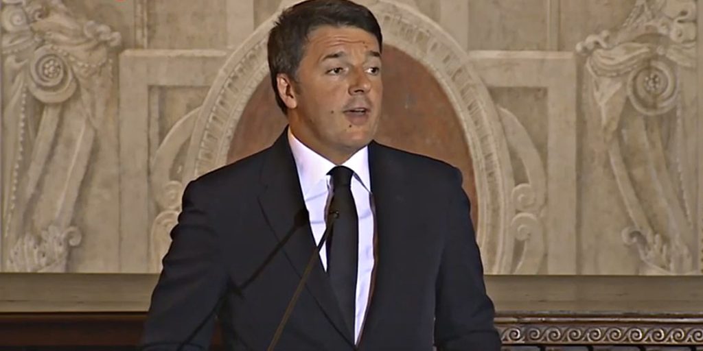 Le Président du Conseil italien, Matteo Renzi